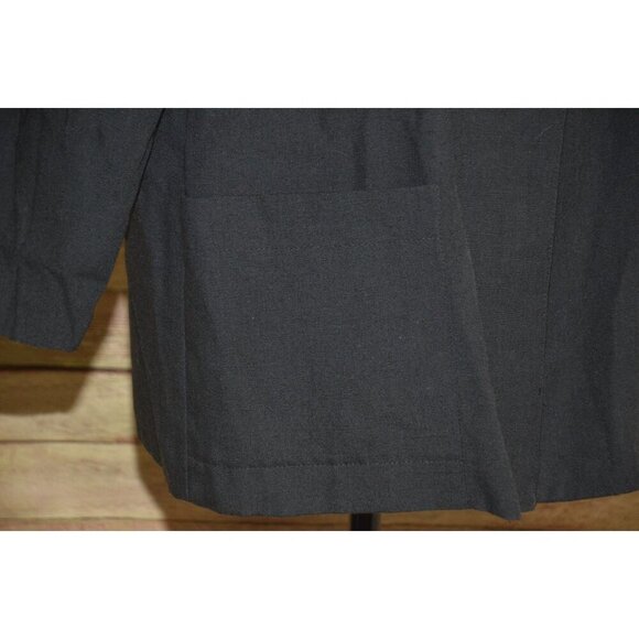 Vintage Sag Harbor Ladies Blazer Jacket Black Gold Button Collared Size 14 Retro - Picture 3 of 9